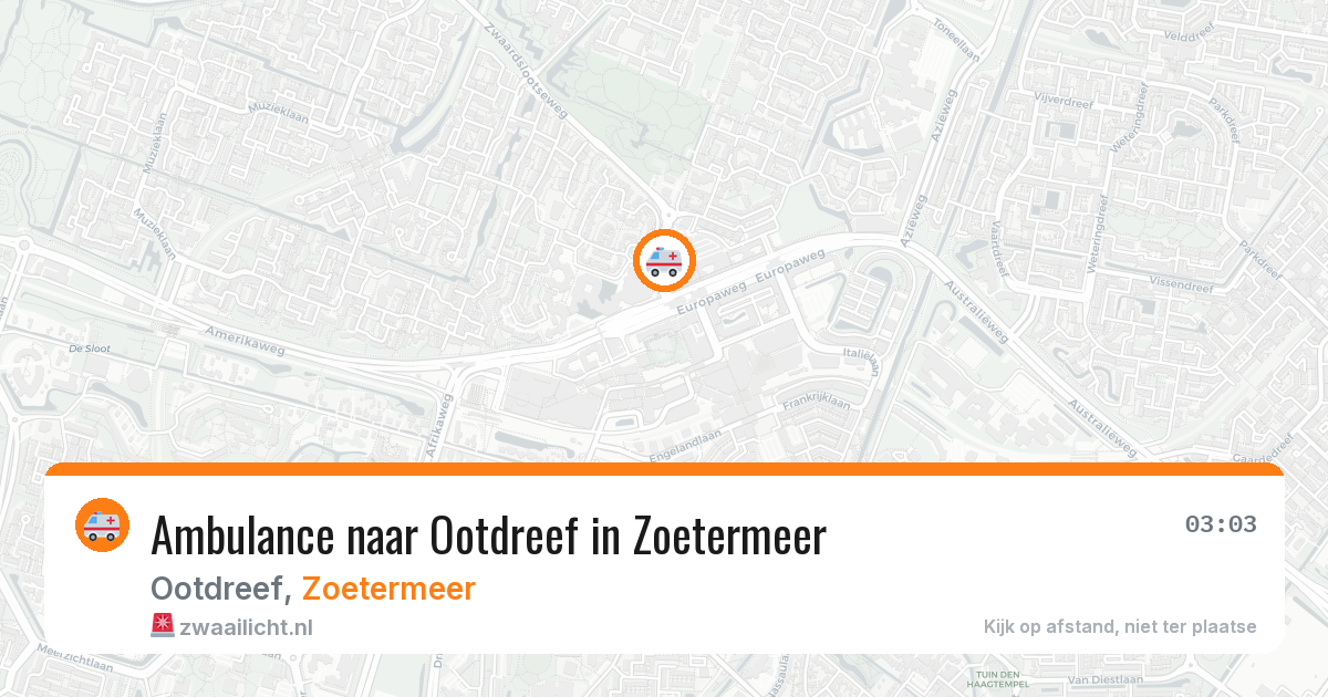 Ambulance naar Ootdreef in Zoetermeer — 11 jun 2026