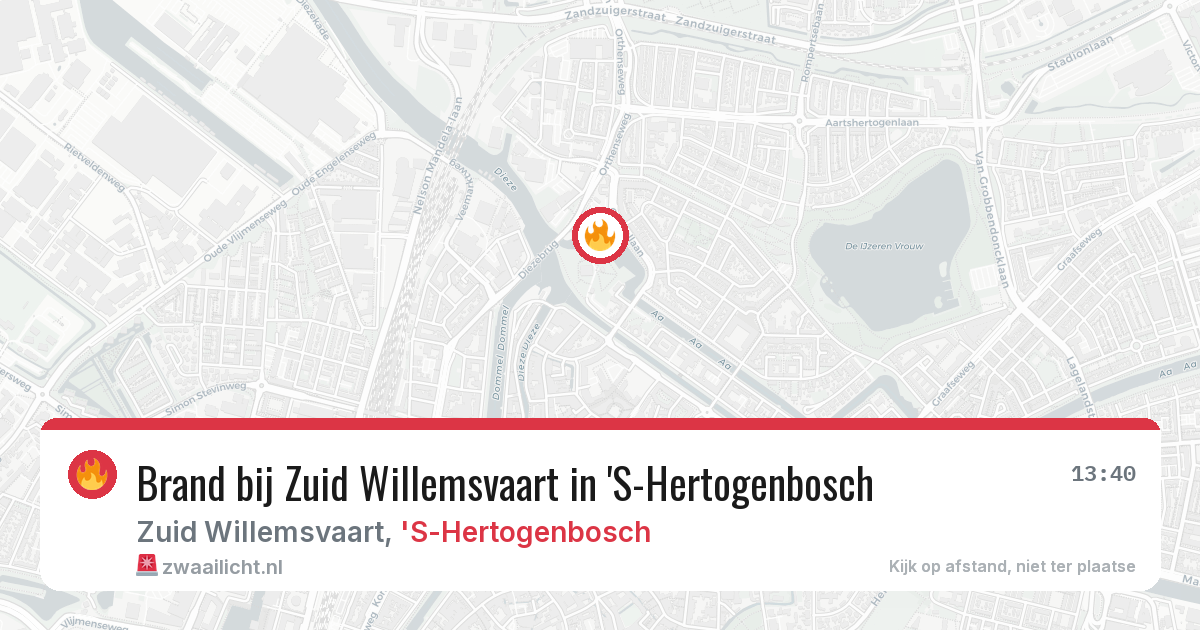 Brand bij Zuid Willemsvaart in 'S-Hertogenbosch — 6 jun 2026