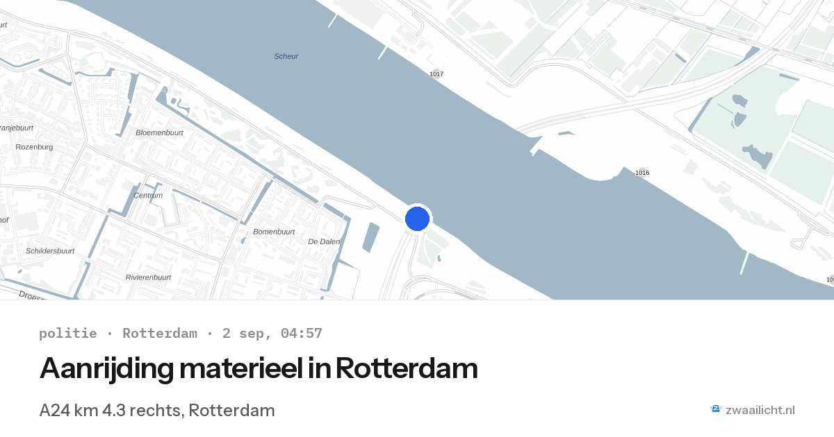 Aanrijding materieel in Rotterdam — 2 sep 2026