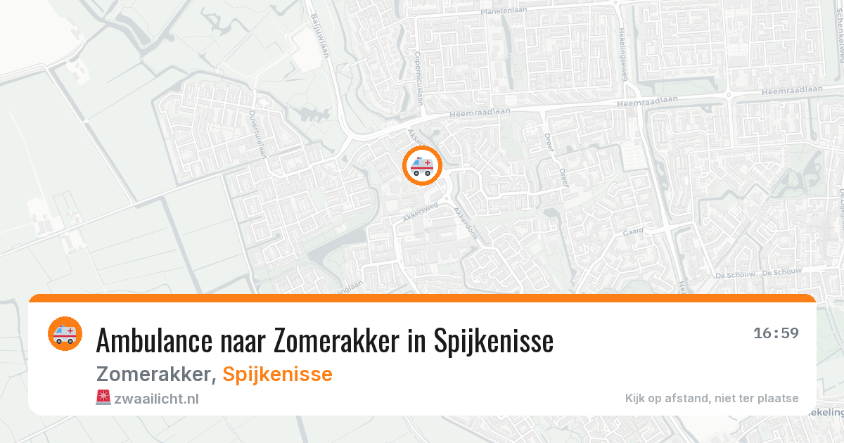 Ambulance naar Zomerakker in Spijkenisse — 1 aug 2026