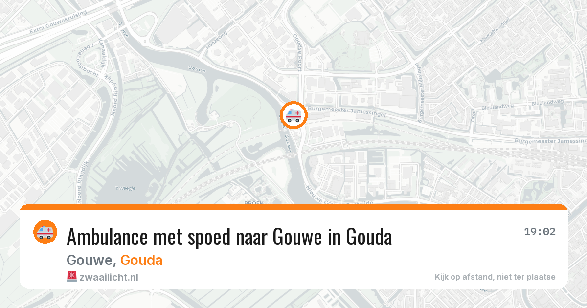 Ambulance met spoed naar Gouwe in Gouda — 24 mrt 2026