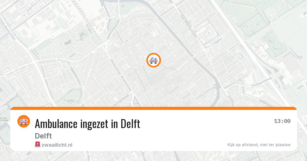 Ambulance ingezet in Delft — 8 jun 2026