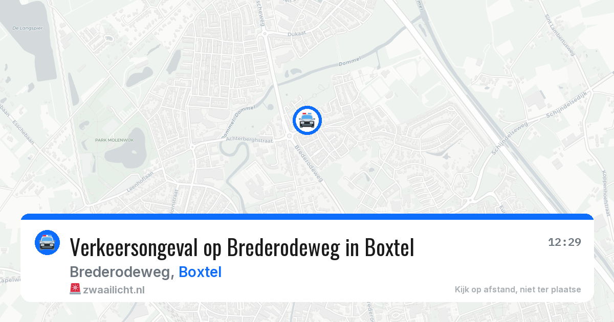 Verkeersongeval op Brederodeweg in Boxtel — 18 mrt 2026