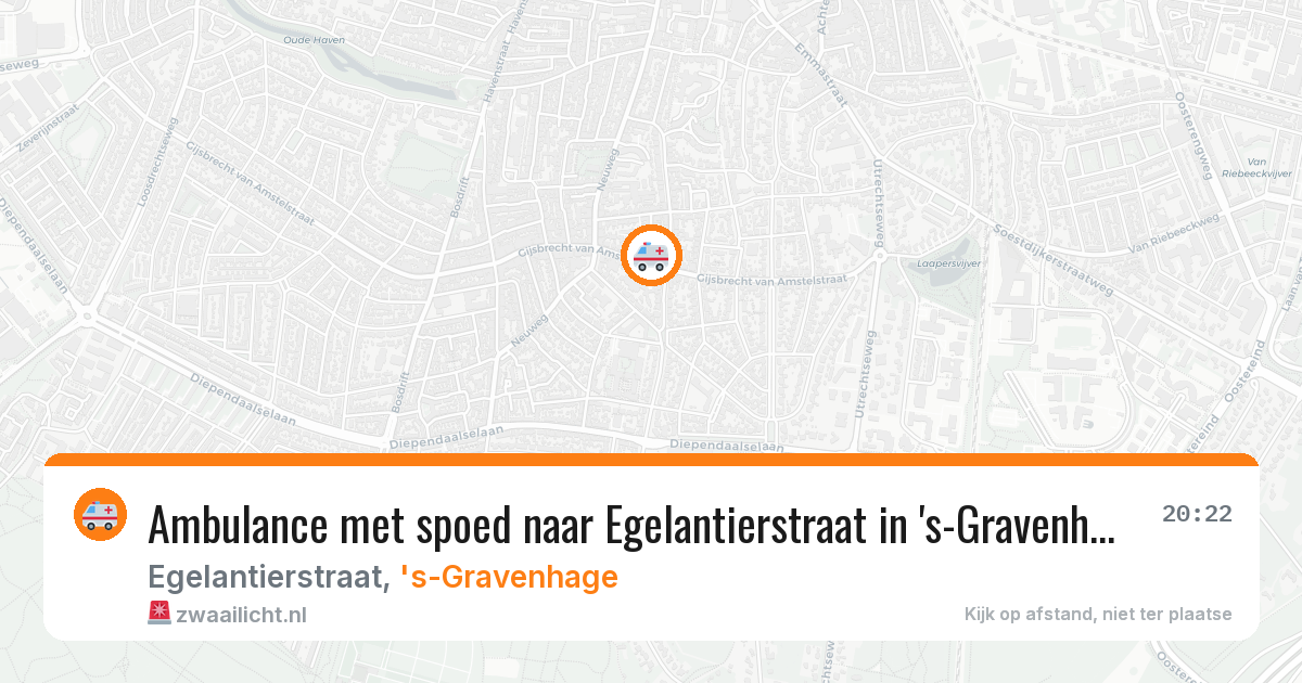 Ambulance met spoed naar Egelantierstraat in 's-Gravenhage — 8 feb 2026