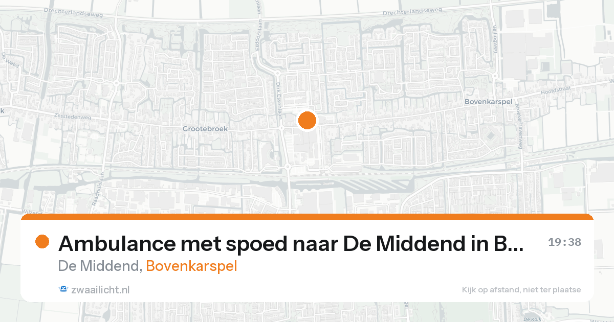 Ambulance met spoed naar De Middend in Bovenkarspel — 22 aug 2026