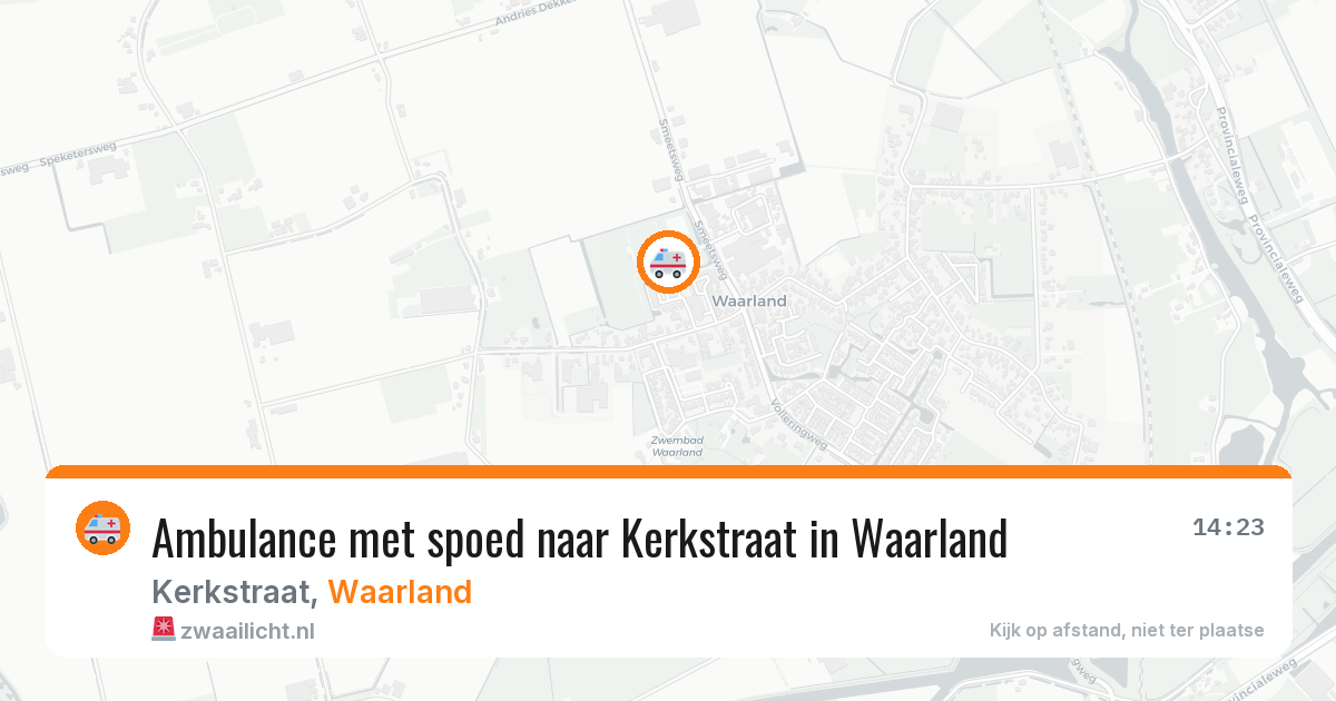 Ambulance met spoed naar Kerkstraat in Waarland — 8 mei 2026