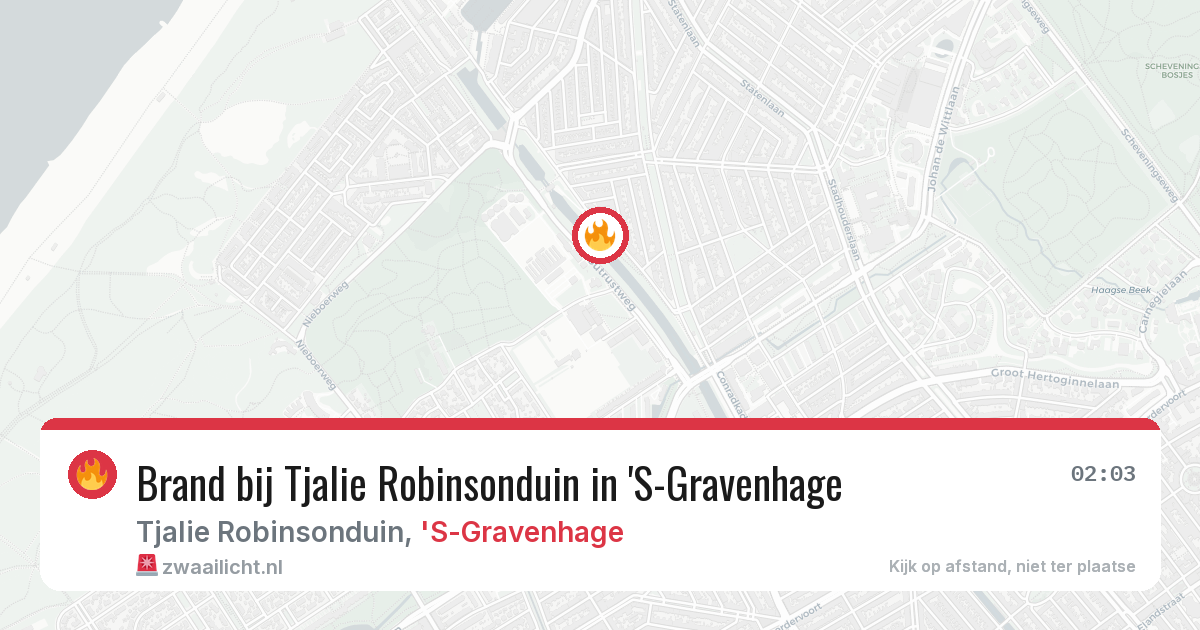 Brand bij Tjalie Robinsonduin in 'S-Gravenhage — 9 mei 2026