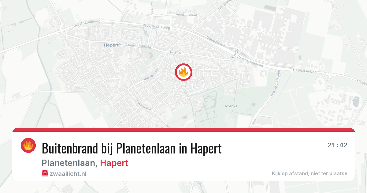 Buitenbrand bij Planetenlaan in Hapert — 28 mei 2026