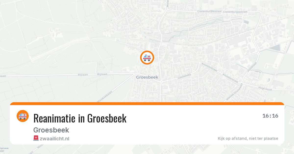 Reanimatie in Groesbeek — 7 jun 2026