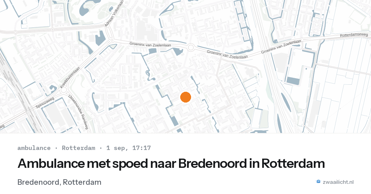 Ambulance met spoed naar Bredenoord in Rotterdam — 1 sep 2026