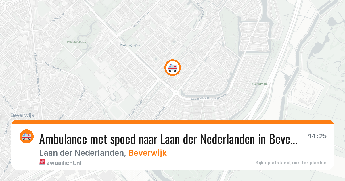 Ambulance met spoed naar Laan der Nederlanden in Beverwijk — 3 aug 2026