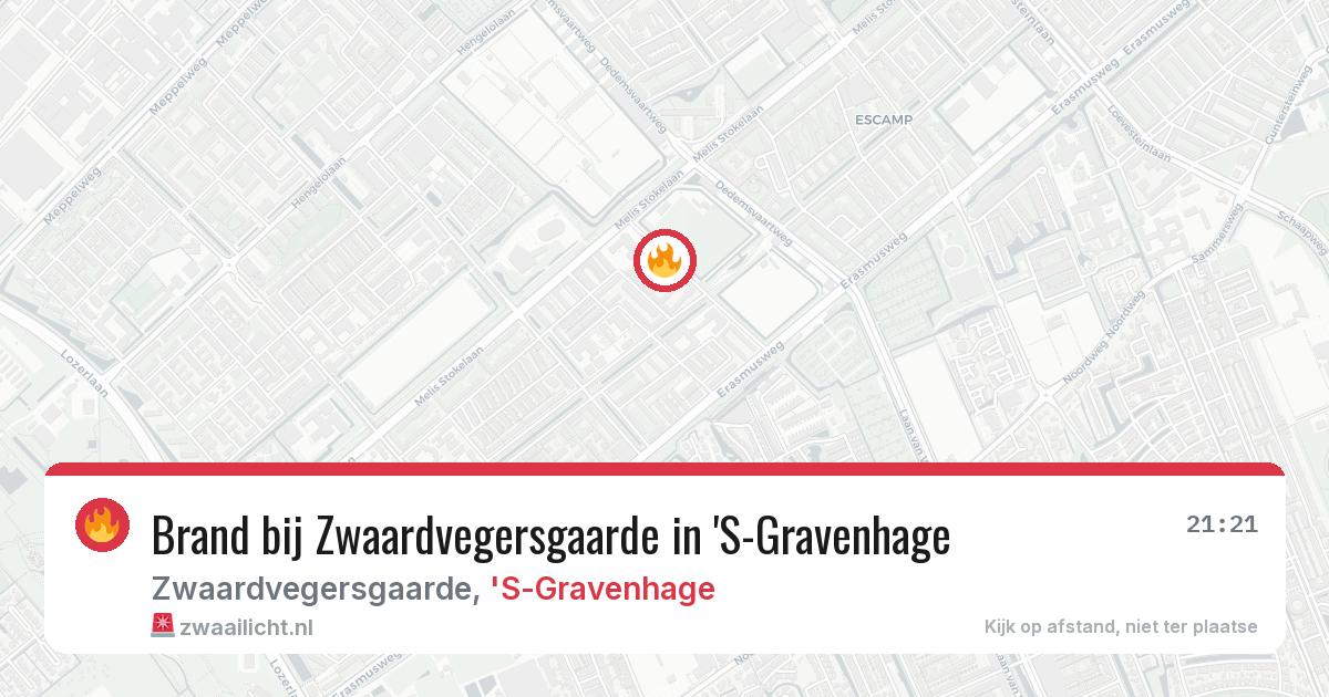Brand bij Zwaardvegersgaarde in 'S-Gravenhage — 27 jul 2026