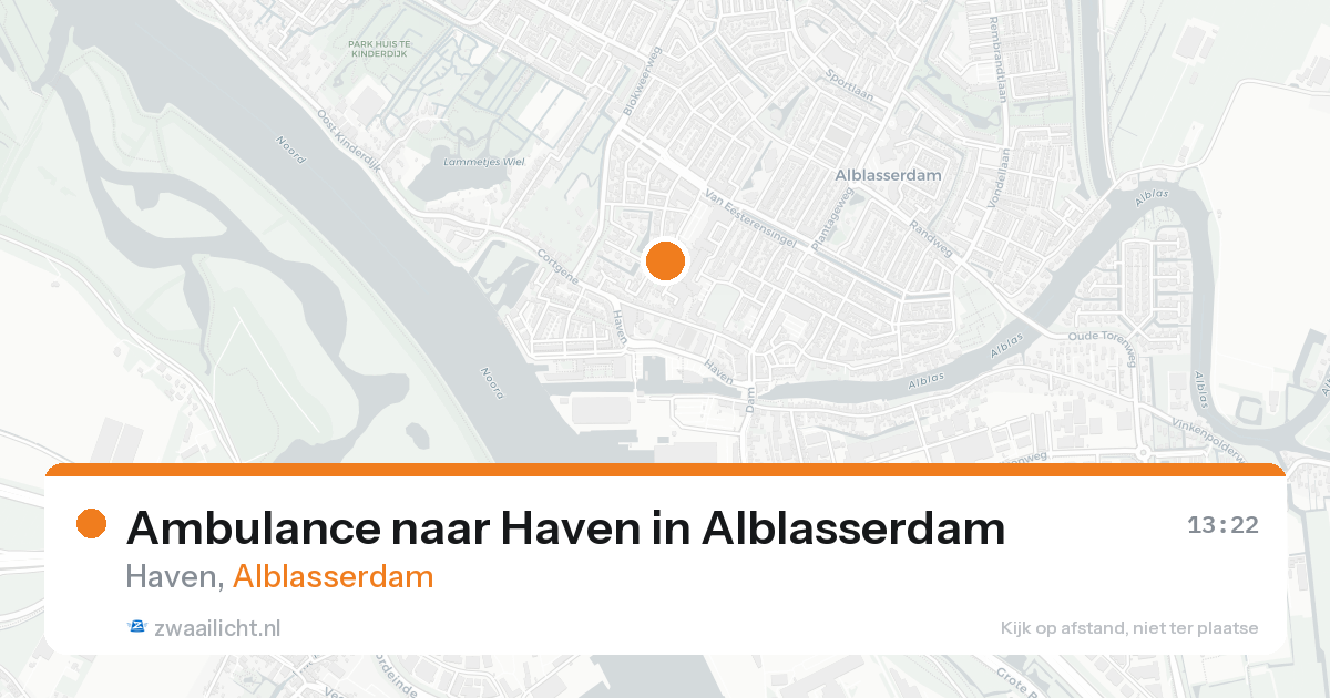 Ambulance naar Haven in Alblasserdam — 15 aug 2026