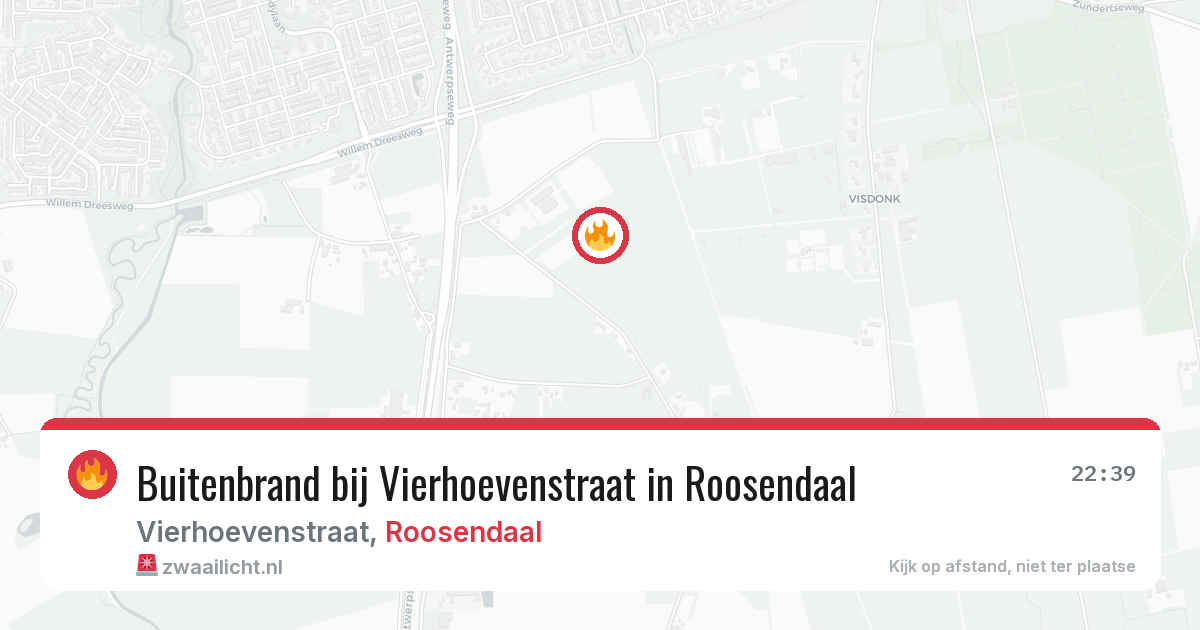 Buitenbrand bij Vierhoevenstraat in Roosendaal — 23 jun 2026