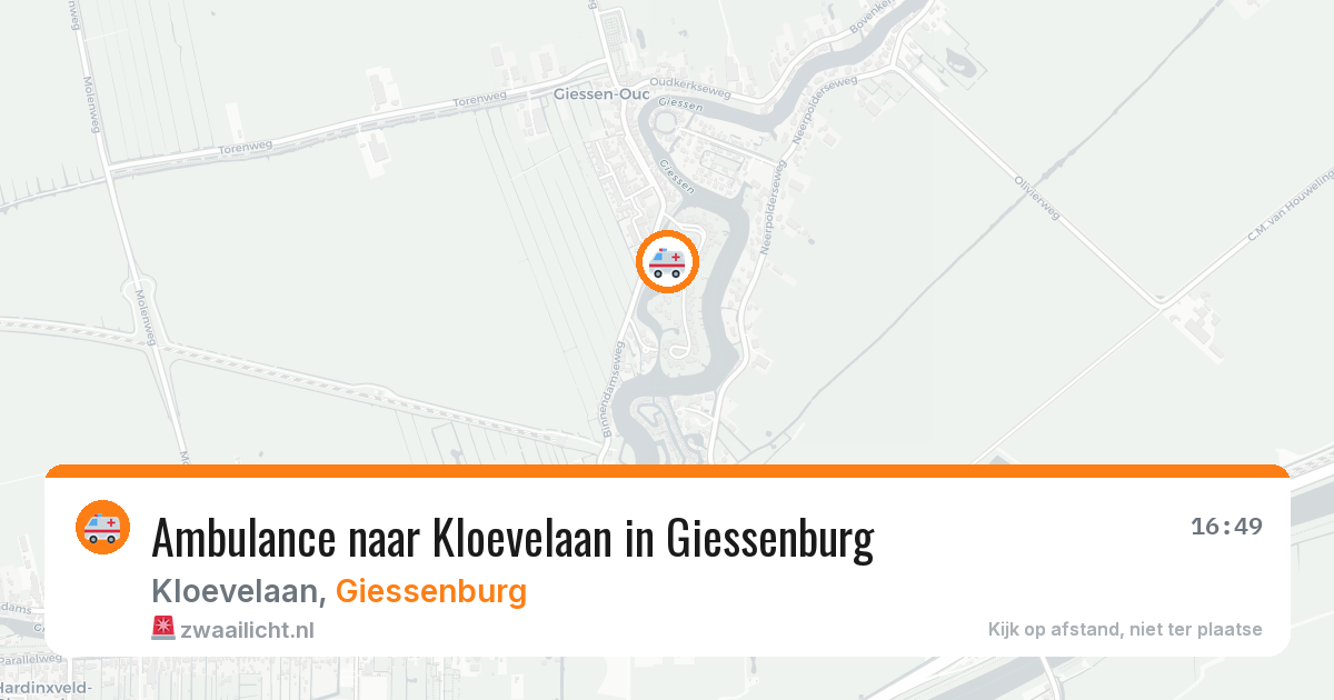 Ambulance naar Kloevelaan in Giessenburg — 5 mrt 2026
