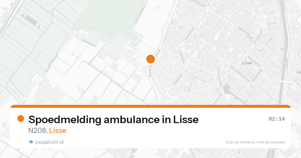 Spoedmelding ambulance in Lisse — 22 aug 2026