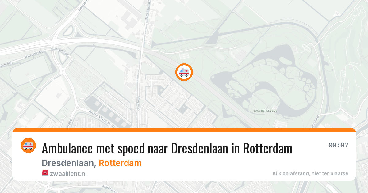 Ambulance met spoed naar Dresdenlaan in Rotterdam — 16 jul 2026