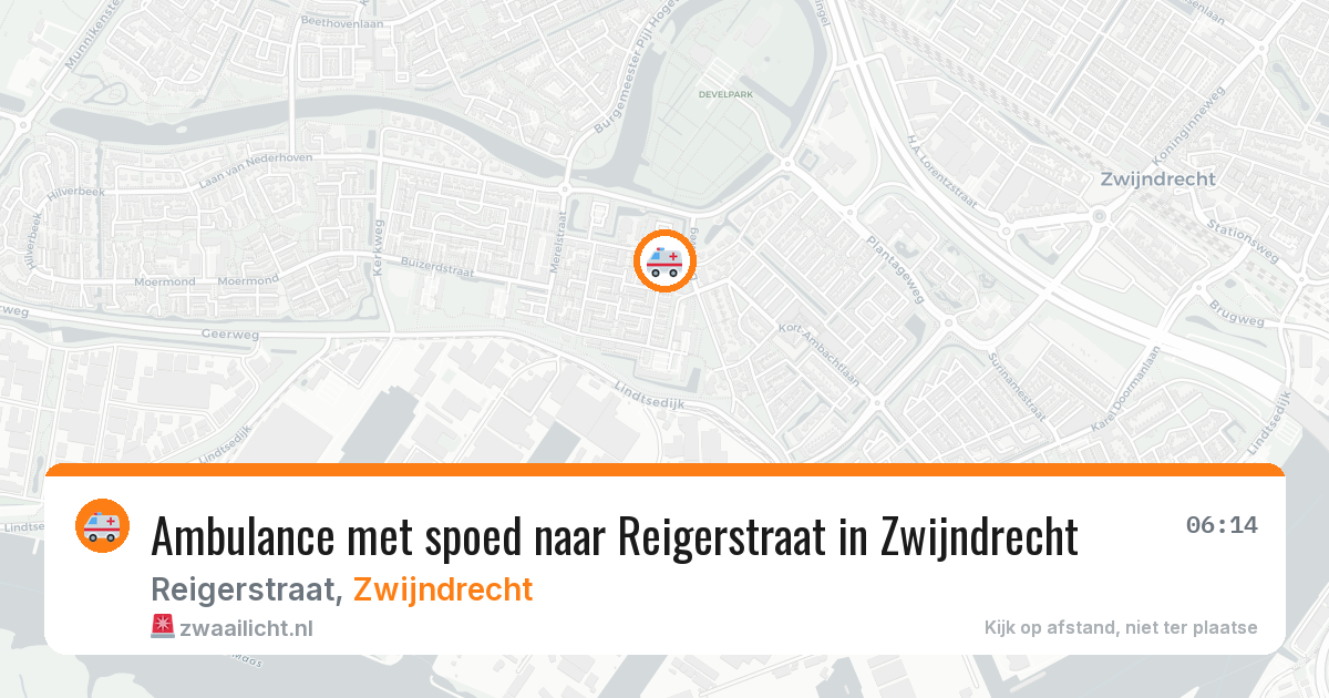 Ambulance met spoed naar Reigerstraat in Zwijndrecht — 18 mrt 2026