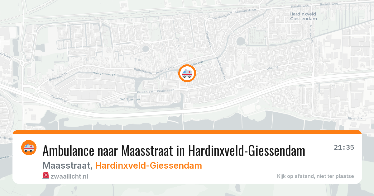 Ambulance naar Maasstraat in Hardinxveld-Giessendam — 11 mei 2026