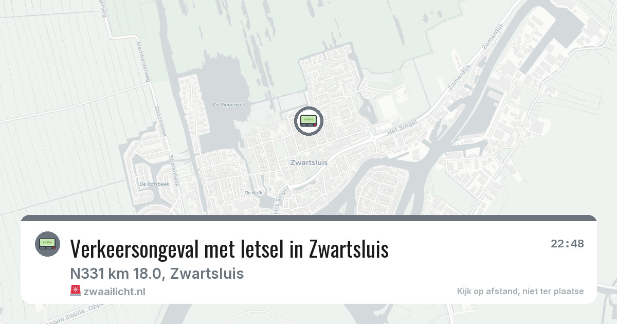 Verkeersongeval met letsel in Zwartsluis — 4 aug 2026