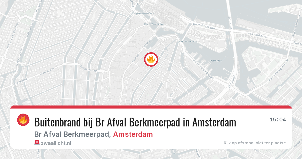 Buitenbrand bij Br Afval Berkmeerpad in Amsterdam — 11 mei 2026