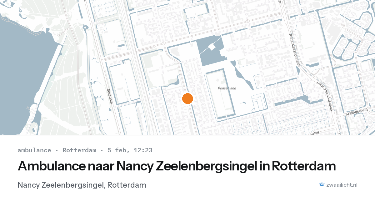 Ambulance naar Nancy Zeelenbergsingel in Rotterdam — 5 feb 2026