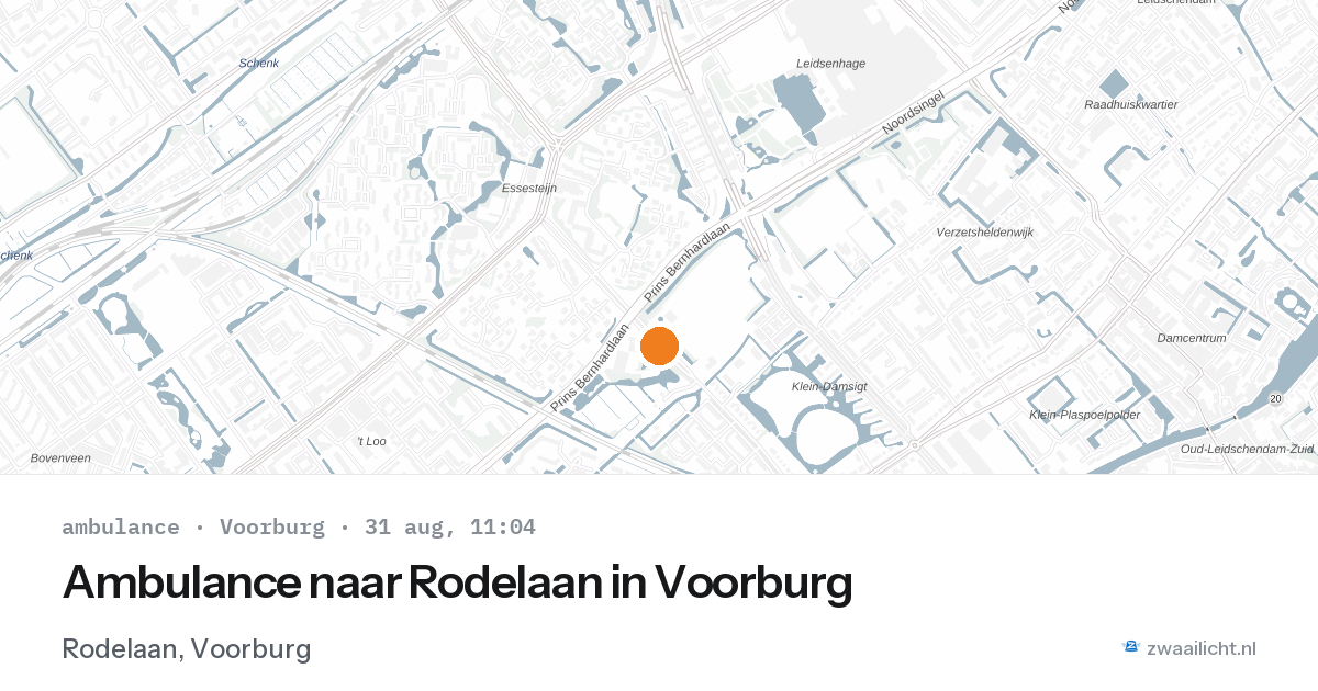 Ambulance naar Rodelaan in Voorburg — 31 aug 2026