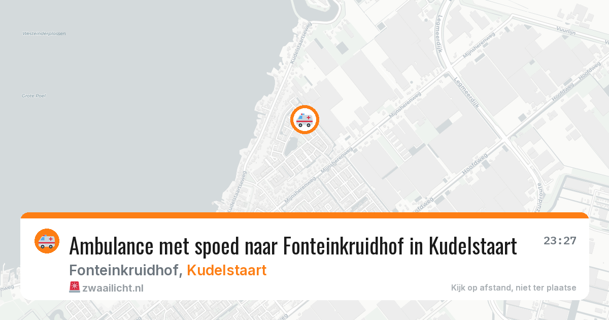 Ambulance met spoed naar Fonteinkruidhof in Kudelstaart — 18 jul 2026