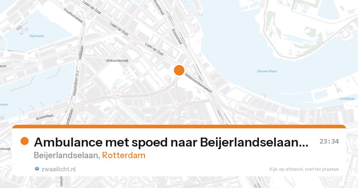 Ambulance met spoed naar Beijerlandselaan in Rotterdam — 19 jul 2026