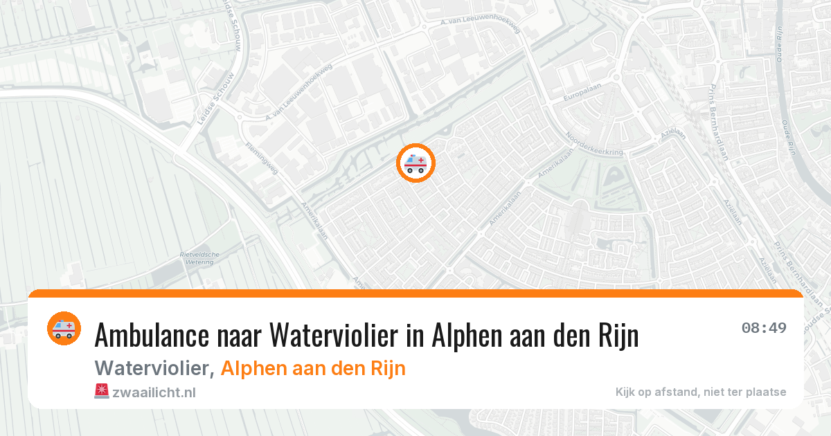 Ambulance naar Waterviolier in Alphen aan den Rijn — 17 jul 2026
