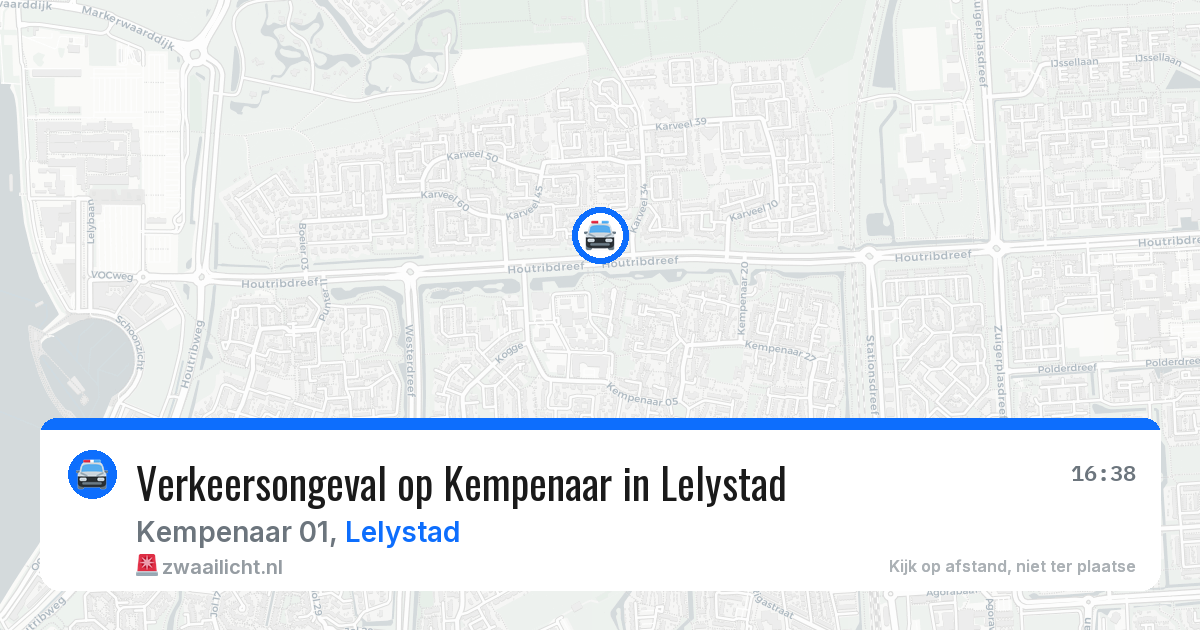 Verkeersongeval op Kempenaar in Lelystad — 1 apr 2026