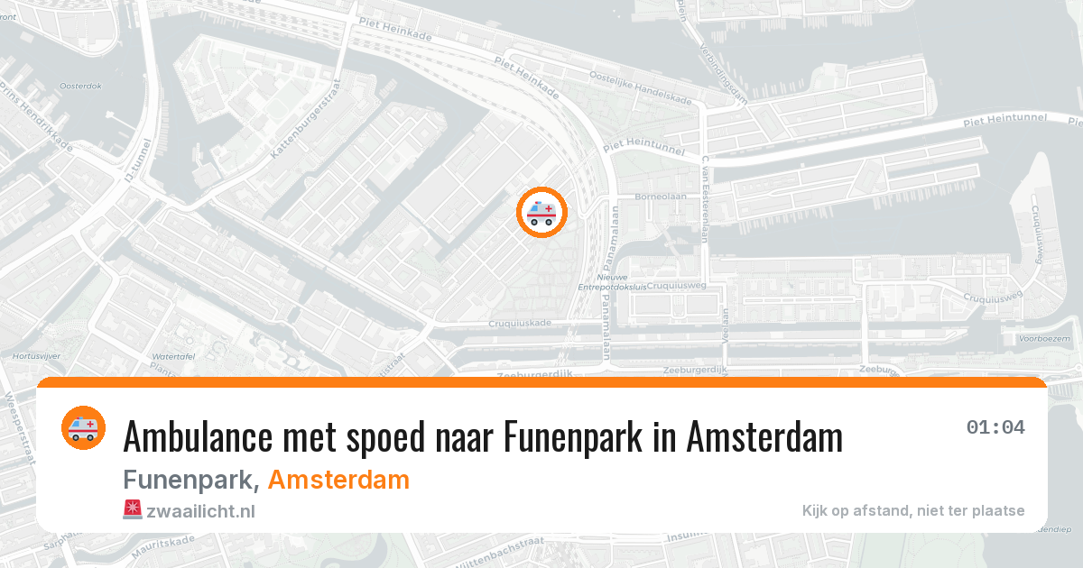 Ambulance met spoed naar Funenpark in Amsterdam — 27 mrt 2026
