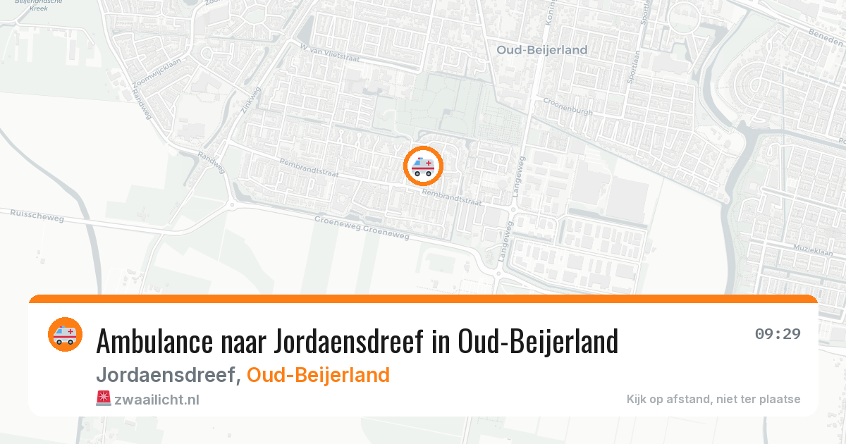 Ambulance naar Jordaensdreef in Oud-Beijerland — 3 jun 2026