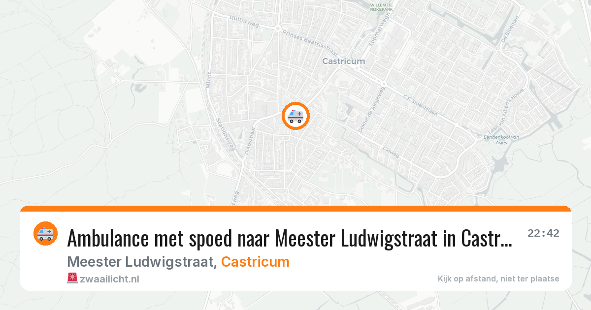 Ambulance met spoed naar Meester Ludwigstraat in Castricum — 27 mei 2026