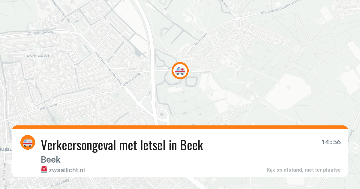Verkeersongeval met letsel in Beek — 11 jun 2026