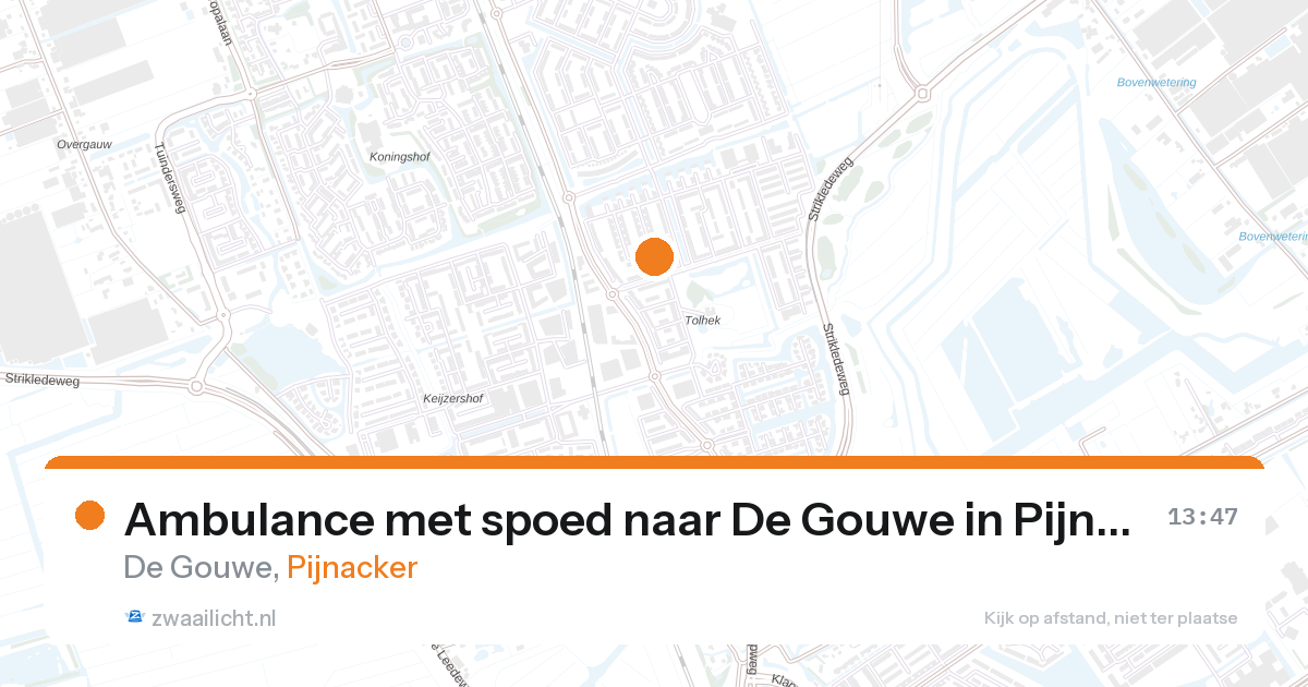 Ambulance met spoed naar De Gouwe in Pijnacker — 8 apr 2026
