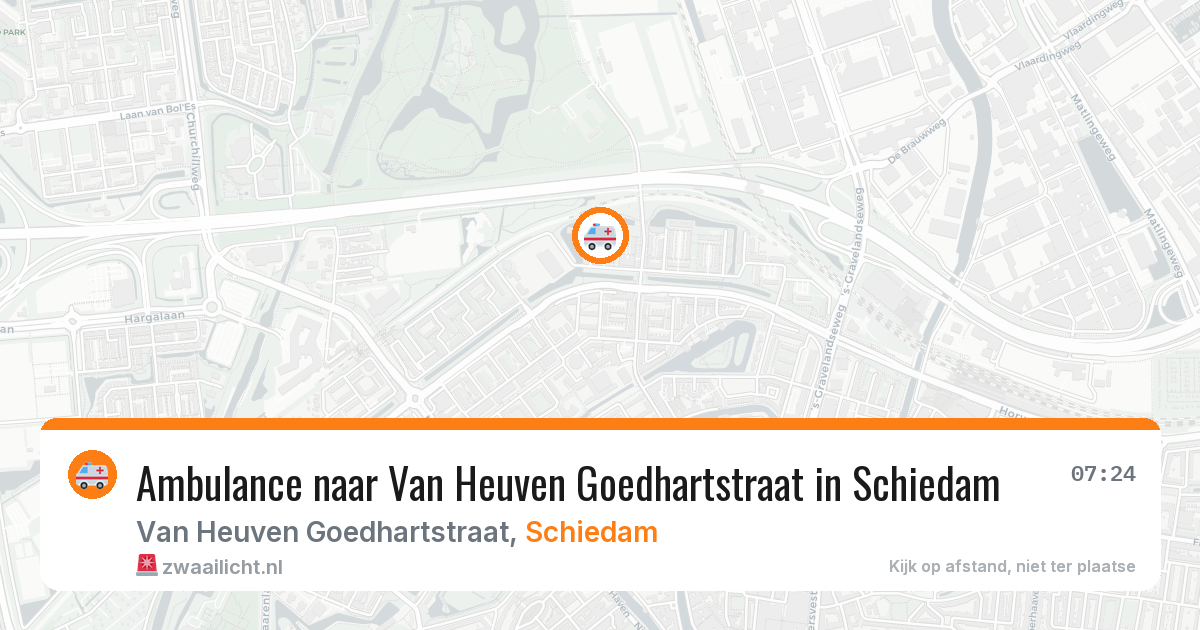 Ambulance naar Van Heuven Goedhartstraat in Schiedam — 6 mei 2026