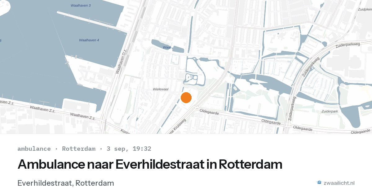 Ambulance naar Everhildestraat in Rotterdam — 3 sep 2026