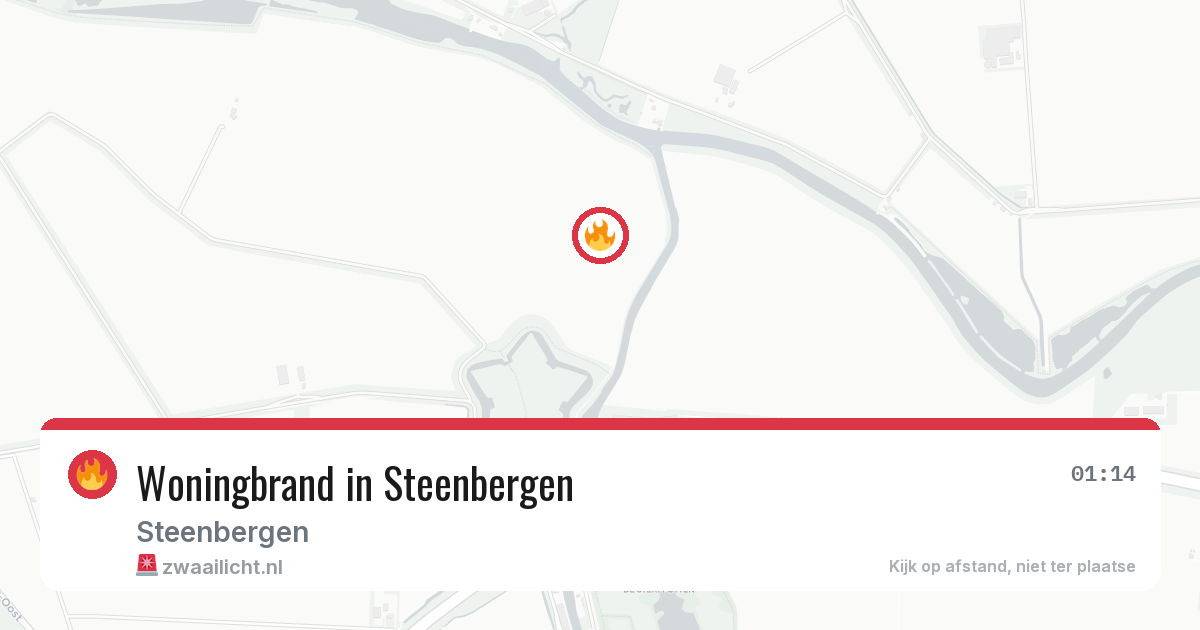 Woningbrand in Steenbergen — 23 jun 2026