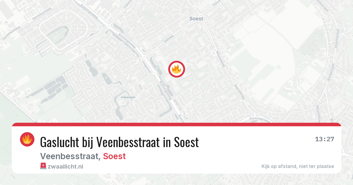 Gaslucht bij Veenbesstraat in Soest — 27 mrt 2026