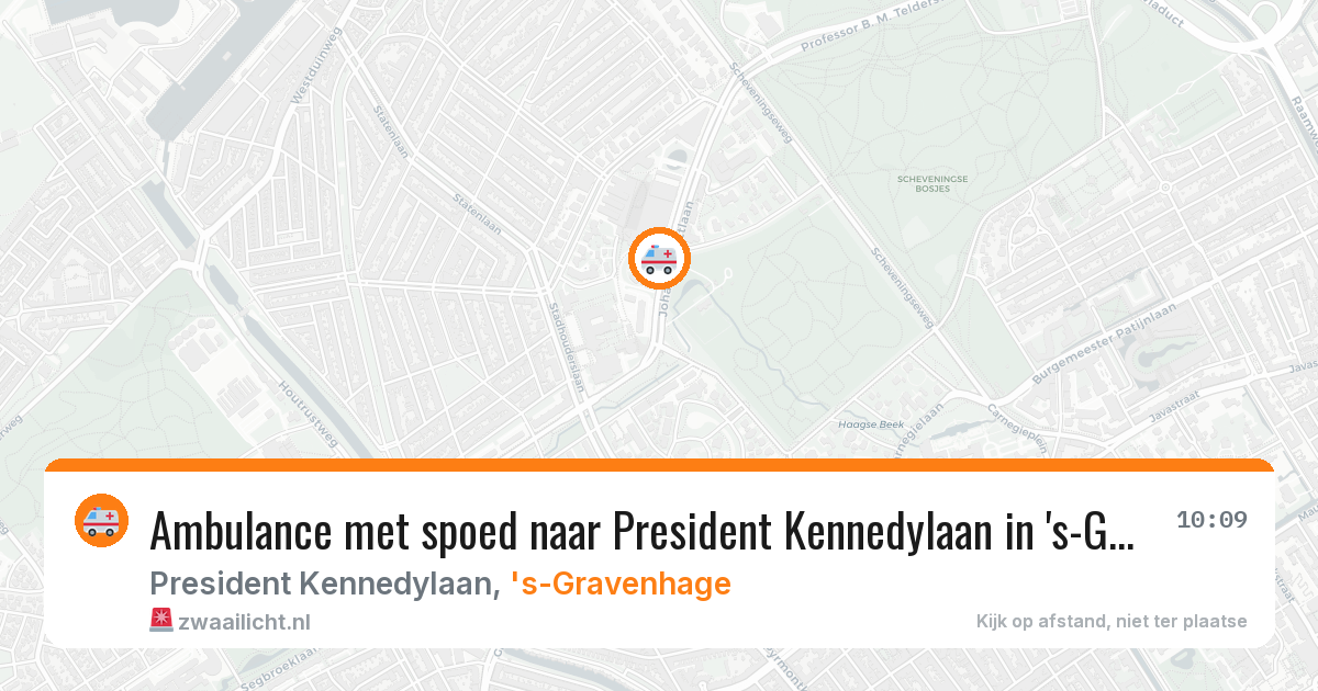 Ambulance met spoed naar President Kennedylaan in 's-Gravenhage — 27 mei 2026