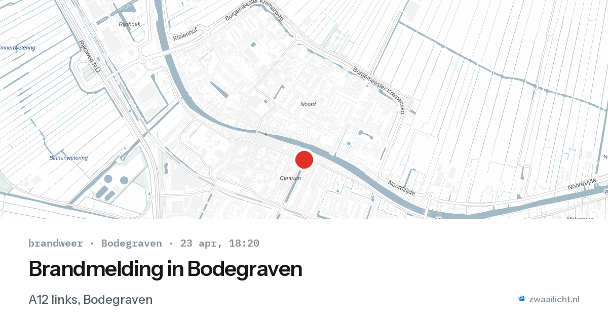 Brandmelding in Bodegraven — 23 apr 2026