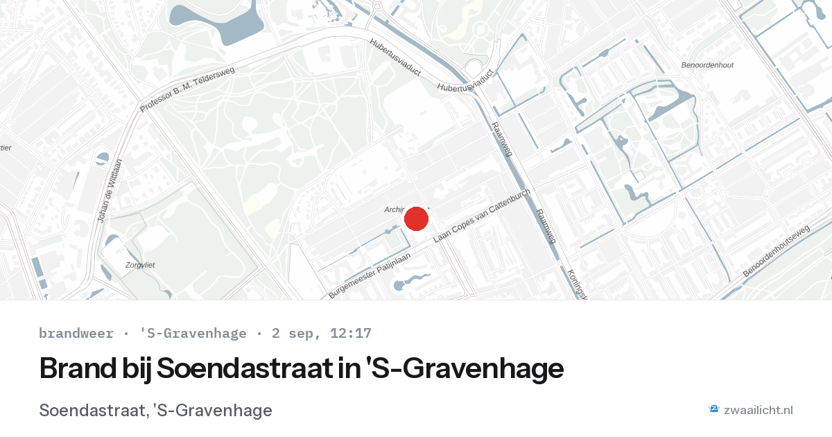 Brand bij Soendastraat in 'S-Gravenhage — 2 sep 2026