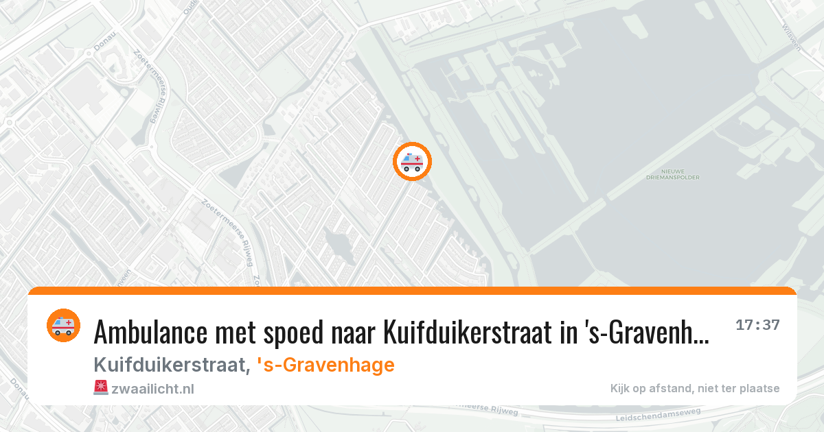 Ambulance met spoed naar Kuifduikerstraat in 's-Gravenhage — 4 aug 2026