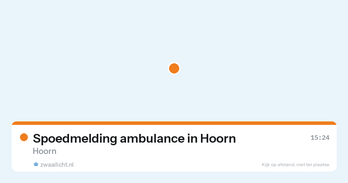 Spoedmelding ambulance in Hoorn — 9 jun 2026