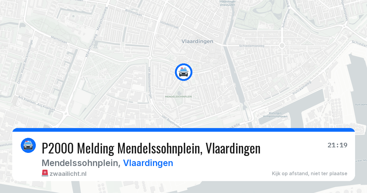 P2000 Melding Mendelssohnplein, Vlaardingen — 14 aug 2026