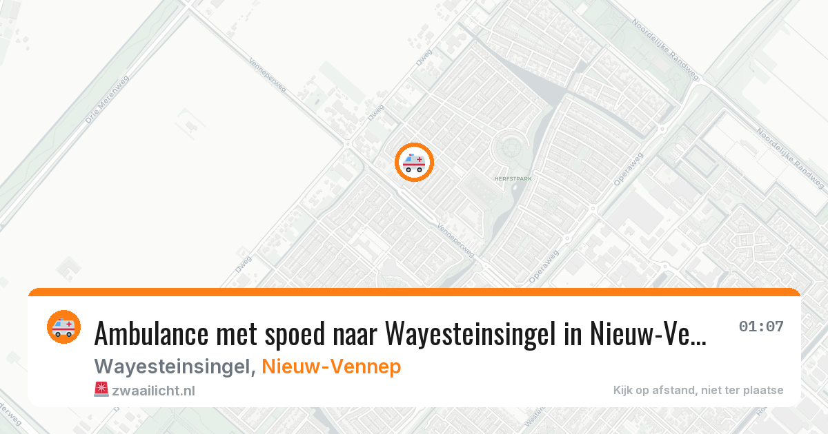 Ambulance met spoed naar Wayesteinsingel in Nieuw-Vennep — 27 jan 2026