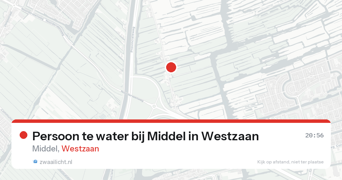 Persoon te water bij Middel in Westzaan — 15 aug 2026