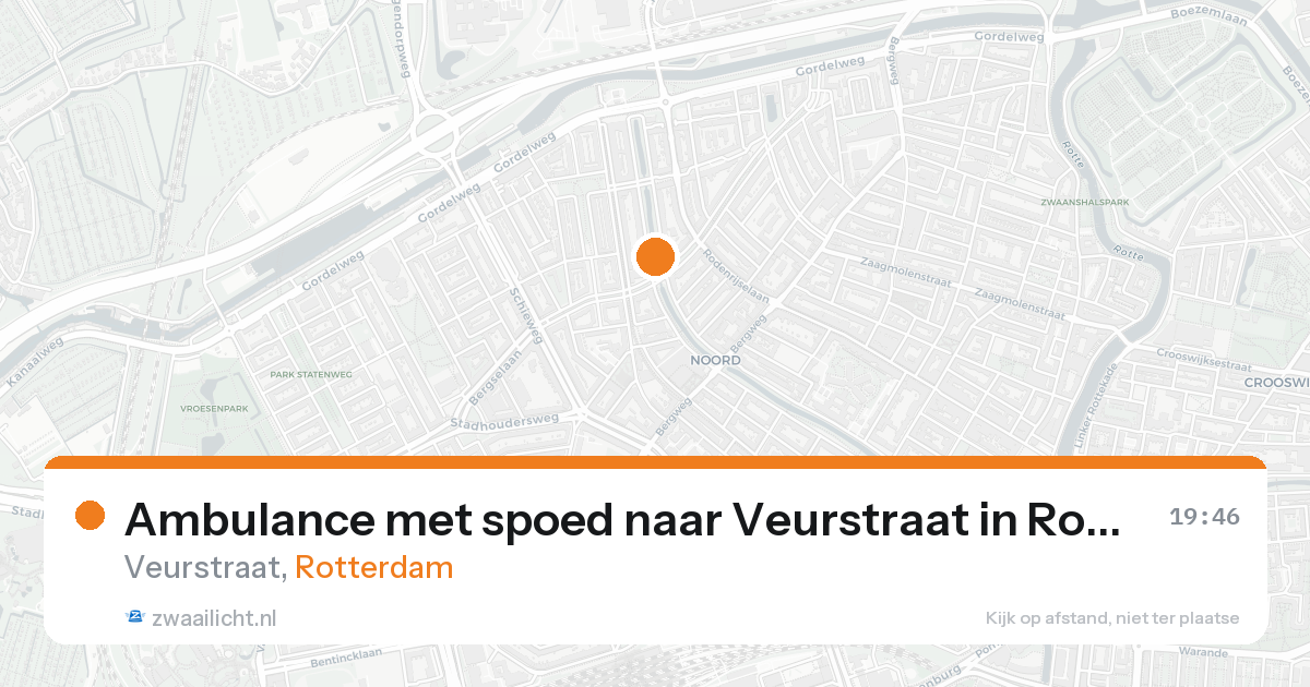 Ambulance met spoed naar Veurstraat in Rotterdam — 15 aug 2026