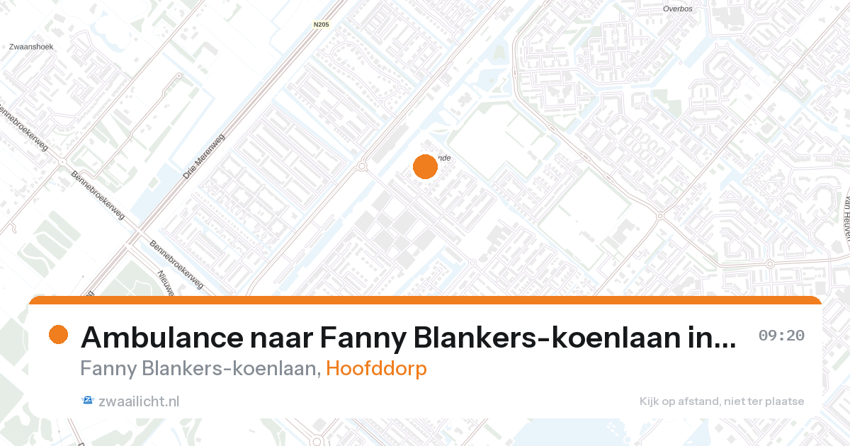 Ambulance naar Fanny Blankers-koenlaan in Hoofddorp — 11 jun 2026